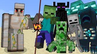 Titan Iron Golem vs All Titans in Minecraft - Ultima Iron Golem vs Titan Mobs - Minecraft Mob Battle