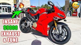 FIRST RIDE On Panigle V4S With LOUD Exhaust & Tune 