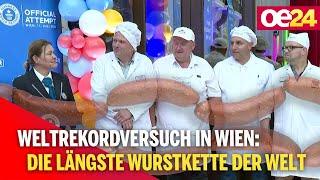 Weltrekordversuch in Wien: Die längste Wurstkette der Welt