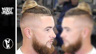 HE GETS A HAIRCUT EVERY WEEK?! | MAN BUN HAIRCUT TUTORIAL