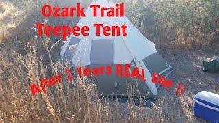 Ozark Trail Teepee Tent after 2 years use