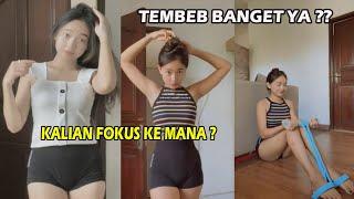 M3ng1nt1p Rumas Alvia Sedang Belorahraga,K3l14t4n Tembem Banget Itu Nya