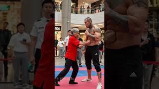 Russian Hercules Look Down on Tai Chi Granny,He regretted it.#kungfu #fighting #taichi #wushufight