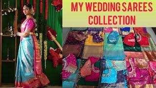 My Wedding pattu sarees and blouse designs | full details| India to USA|Telugu Vlogs USA