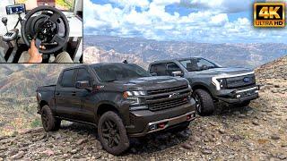 Chevrolet Silverado & Ford F150 Lightning | OFFROAD CONVOY | Forza Horizon 5 | Thrustmaster T300RS