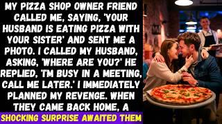 My pizza shop friend called: 'Your husband is eating pizza with your sister.' I planned a surprise..