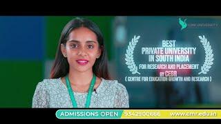 "CMR University Bangalore" - 20 Sec Ad (Rankings)