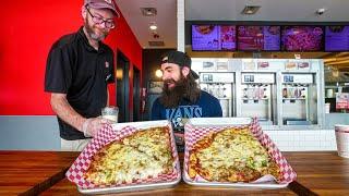 IN CHICAGO THEY HAVE THE WEIRDEST PIZZA CHALLENGE I'VE EVER DONE | BeardMeatsFood