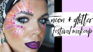 EASY Festival Face Paint & Glitter Makeup!