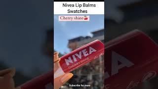 Nivea Lip Balm Swatches #shorts