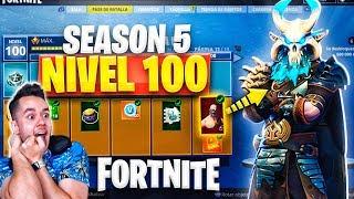 **TEMPORADA 5** SKIN NIVEL 100! TODO COMPRADO - Fortnite: Battle Royale (Pase de Batalla) - TheGrefg