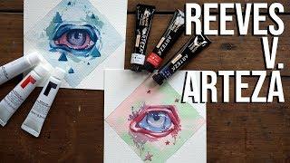 Reeves vs. Arteza - Cheap Gouache Comparison!