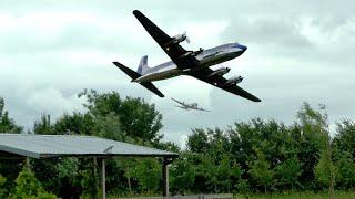 Amazing Vibes as 1950s DC-6 Appears Over The Trees at Duxford D-Day 80 Airshow 2024