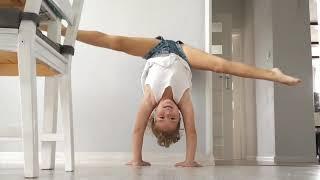 Young Gymnast Agata training at home #2