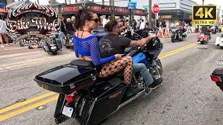 Daytona Bike Week - Lots of Girl Bikers on Main St & Harleys Rule! 