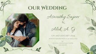 Alok with Aswathy Wedding Ceremony Live Streaming