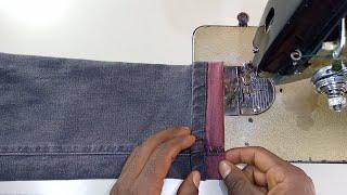  How to shorting a jeans with sewing machine and needle/shorting a jeans/jeans.(9)