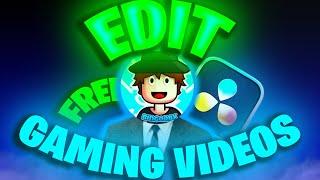 How To EDIT SMOOTH GAMING Videos In DaVinci Resolve...(FREE)