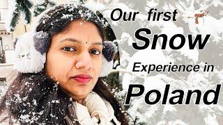 Snow in Poland 2022 ఎలా ఆడుకున్నామో చూడండి #polandteluguvlogs #polandvlogs #snow