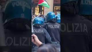 Inaugurazione anno accademico Unibo: scontri tra attivisti e forze dell'ordine