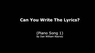 Songwriters Backing Track (Piano Song 1)