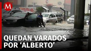Tormenta 'Alberto' causa problemas en las principales vialidades de Monterrey