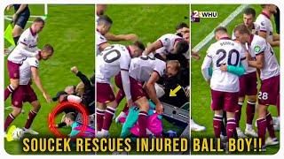 Tomas Soucek Saves Trapped Ball Boy in West Ham's Win!