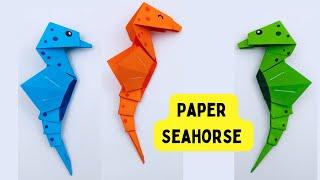 How To Make Easy Origami Paper Seahorse For Kids / Paper Craft / Paper Craft Easy / KIDS crafts