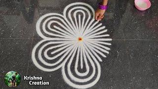 Margazhi madham special kolam | Easy padi kolam design with 3x2 dots | Dhanurmasam muggulu