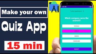 Quiz Application | Android Studio Tutorial | 2024
