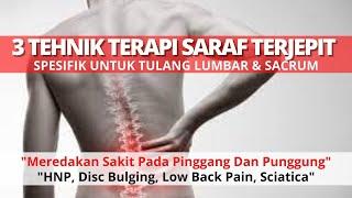 3 TEHNIK SARAF TERJEPIT DI LUMBAR II Spesifik Untuk Lumbar Bawah & Atas II HNP, Bulging Disc, LBP