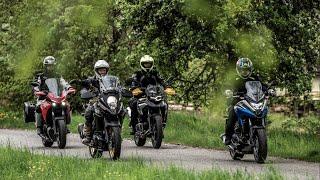 4 adventury střední třídy: BMW F 750 GS, Honda NC750X a Yamaha Tracer 7 GT proti Suzuki V-Strom 650