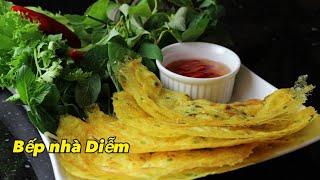 Bánh Xèo - Vietnamese Pancake - Bánh xèo mỏng giòn thật thơm ngon | Bếp Nhà Diễm |