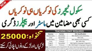 Teaching Jobs in Lahore School System Islamabad Campus|New jobs 2022 pakistan|Latest govt jobs 2022