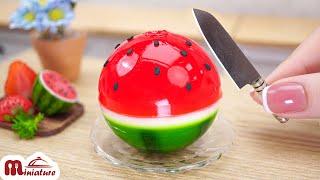 Fresh Miniature Jelly Watermelon Ball Recipe | ASMR Cooking Mini Food