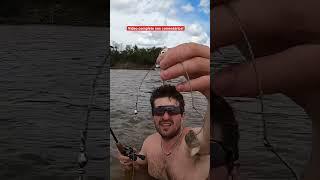 Anzol, isca e chumbada para pescar os pequenos peixes de couro do Araguaia! #shorts #pescaria