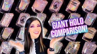 GIANT Holo Nail Polish Topper Comparison! Linear, Scattered, & Flakie Holo!  || KELLI MARISSA