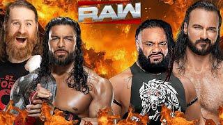 FULL MATCH - Roman Reigns & Sami Zayn vs. Jacob Fatu & Drew McIntyre Tag Team Match : Wwe Raw 2024