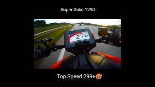 Super Duke 1290 Top Speed 299kmph | 2024 Crazy Ride Duke #shorts #duke #superbike