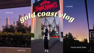 travel vlog | 5 days in gold coast  movie world, surfer’s paradise beach, exploring city & more