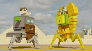 Plants vs Zombies - Crazy Dave vs Zombot Sphinx Inator - Minecraft Animation