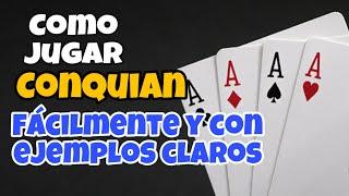 Como jugar conquián explicado detalladamente / como jugar baraja / Conquian como se juega