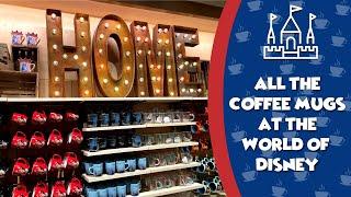 Disney COFFEE MUG COLLECTION at World of Disney at Disney Springs