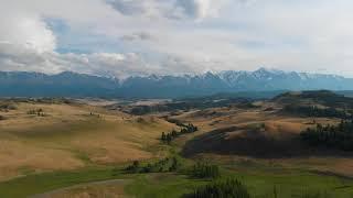 Aerial video of the Kurai steppe