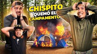 Reto al CHISPITO en PRUEBA DE CAMPING ¡QUEMÓ EL CAMPAMENTO¡ (Youtubers a prueba)