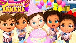 Happy Birthday - Let's start celebrating & More Fun Songs for Kids | Banana Cartoon