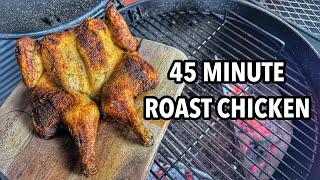 How to Make Roast Chicken in 45 Minutes in a Charcoal BBQ