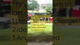 Things to Return at Last Day in Deloitte USI #deloitte #gurugram #laptop #Identitycar #youtubeshort