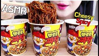 ASMR 뽀로로 짜장면 BLACK BEAN NOODLES (EATING SOUNDS) 리얼사운드 먹방 NO TALKING MUKBANG