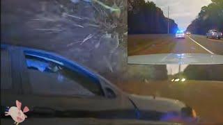 Arkansas State Police dashcam Chevy Cavalier, mutiple TVI's through a ditch,Texarkana, Arkansas